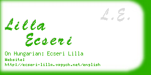 lilla ecseri business card